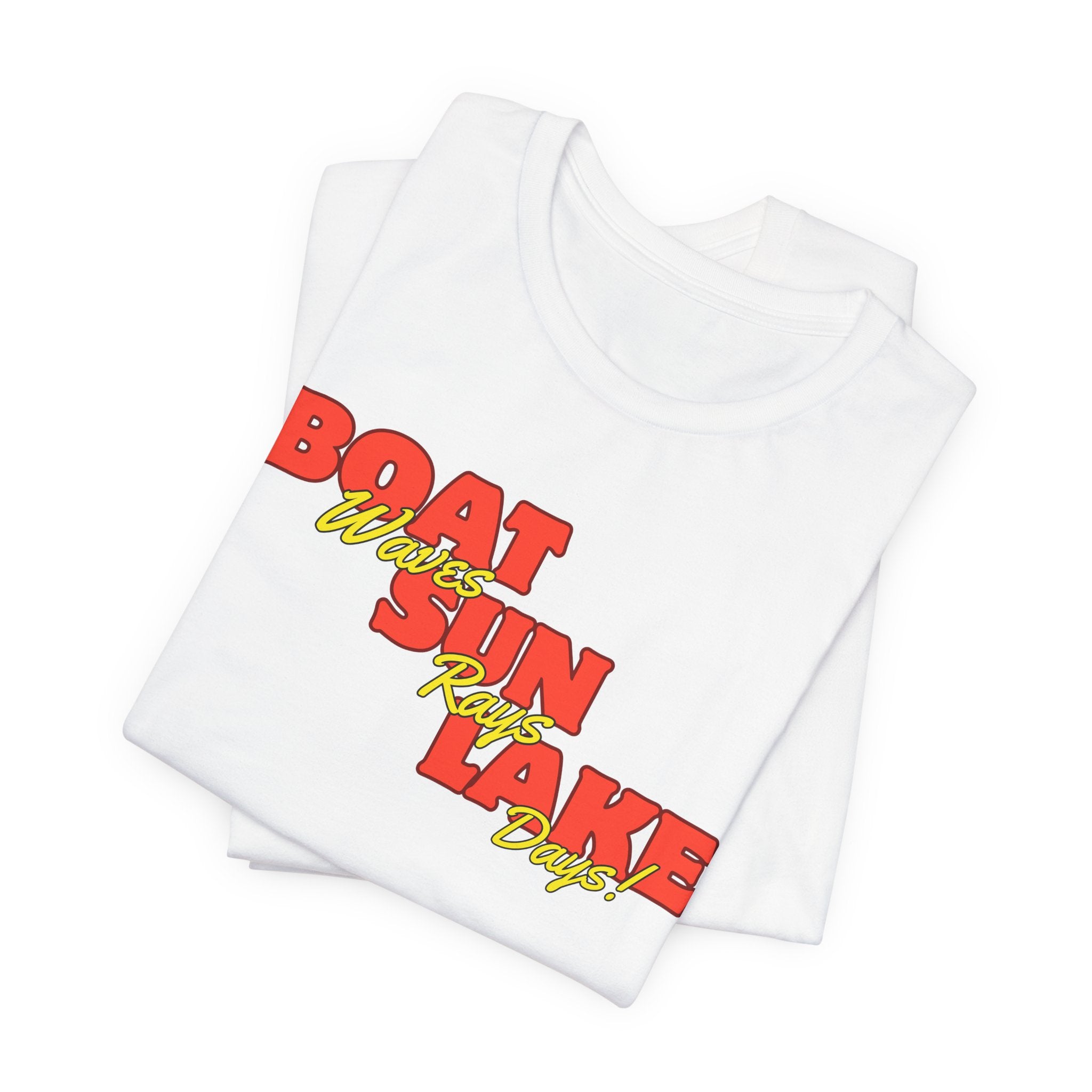 Boat Sun Lake Unisex Tee - Vintage Retro Summer Lakeside Shirt