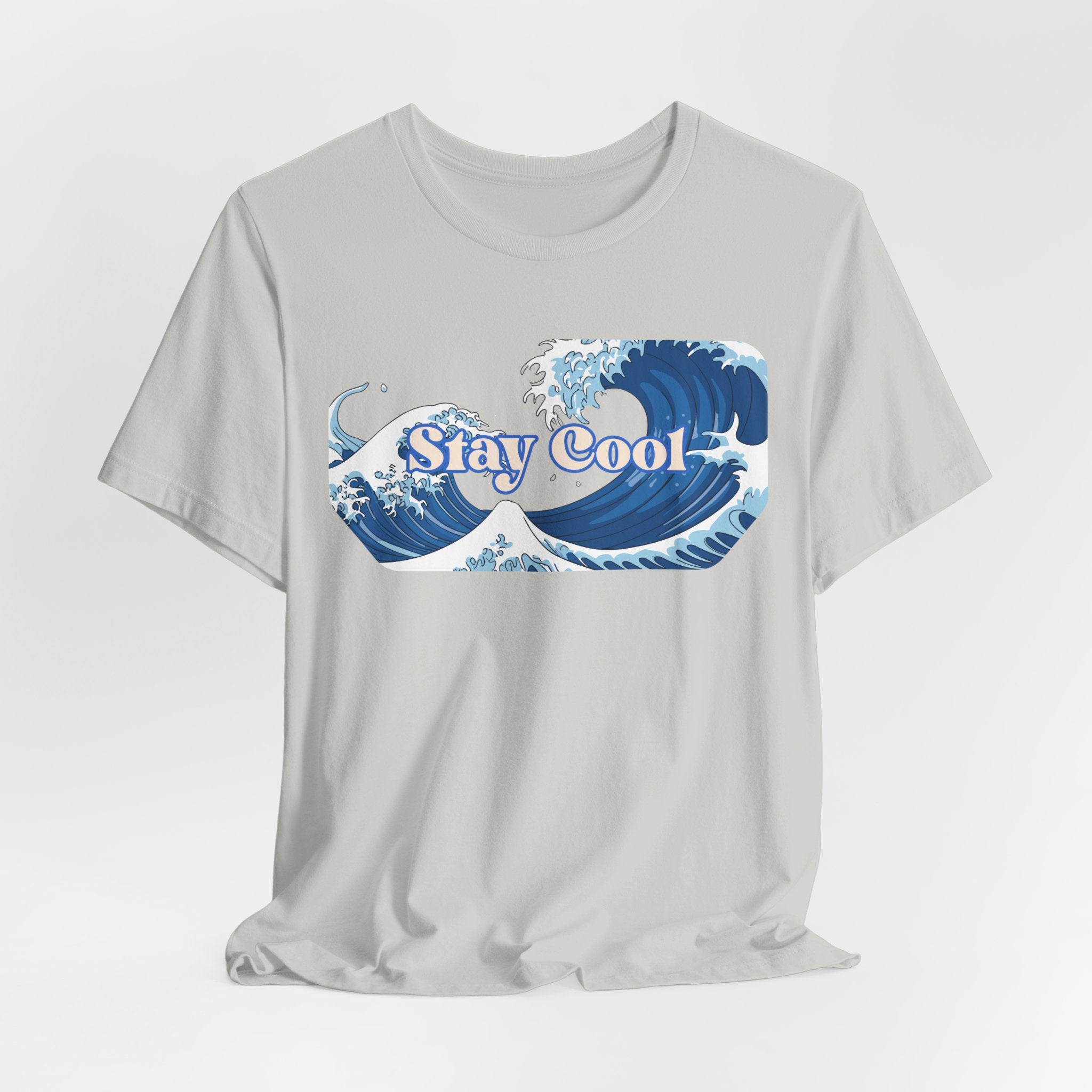 Stay Cool Wave T-Shirt — Vintage Japandi Ocean Graphic Tee Unisex