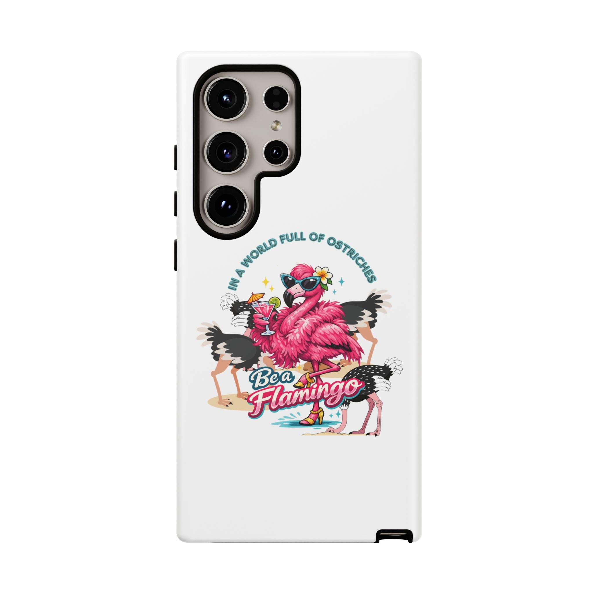 Phone Case — "Be a Flamingo" Retro Tropical Phone Case
