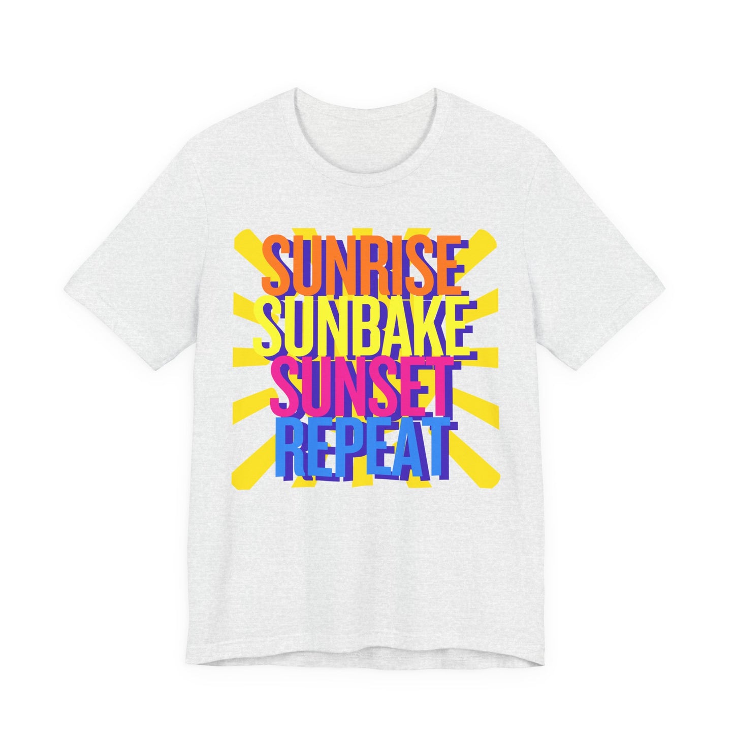 Sunrise Sunbake Sunset Repeat Unisex T-Shirt - Retro Beach / Lake  Vibes Shirt