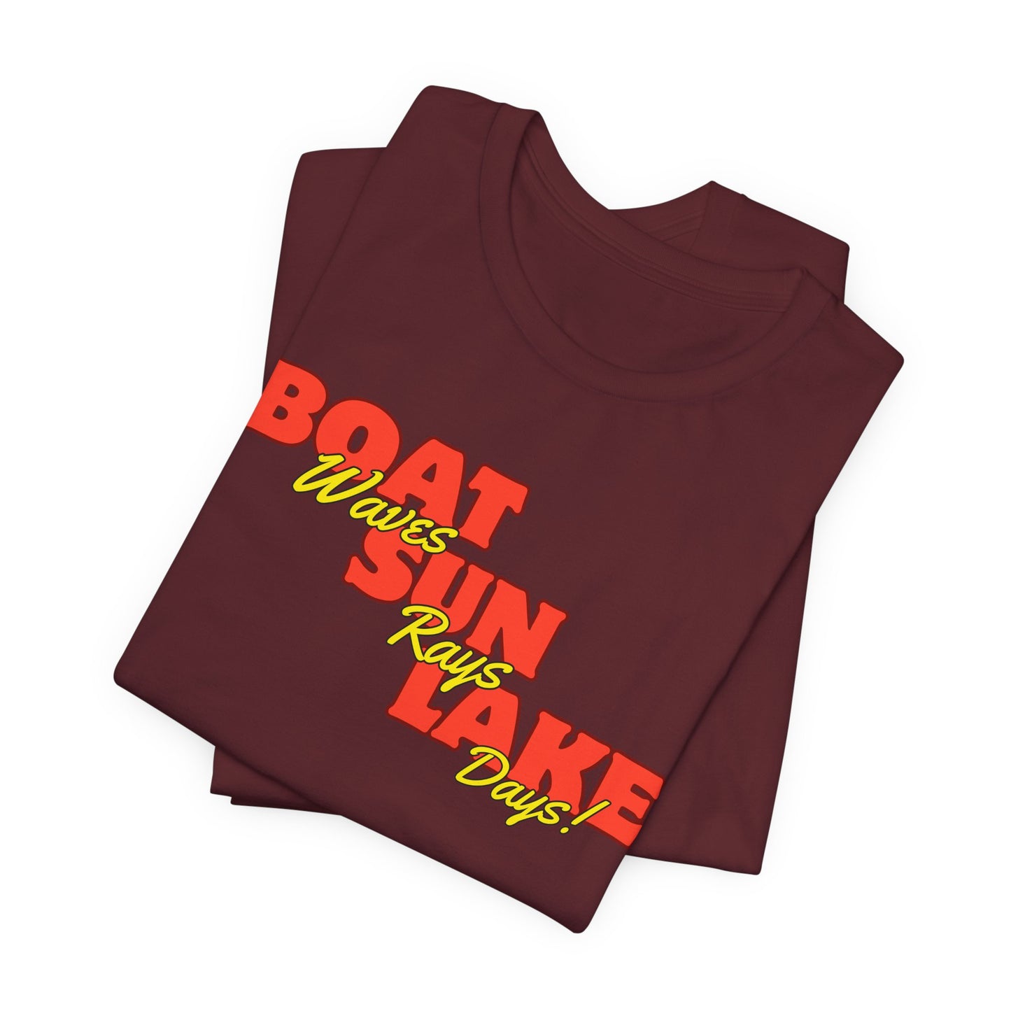 Boat Sun Lake Unisex T-Shirt - Vintage Retro Summer Lakeside Shirt