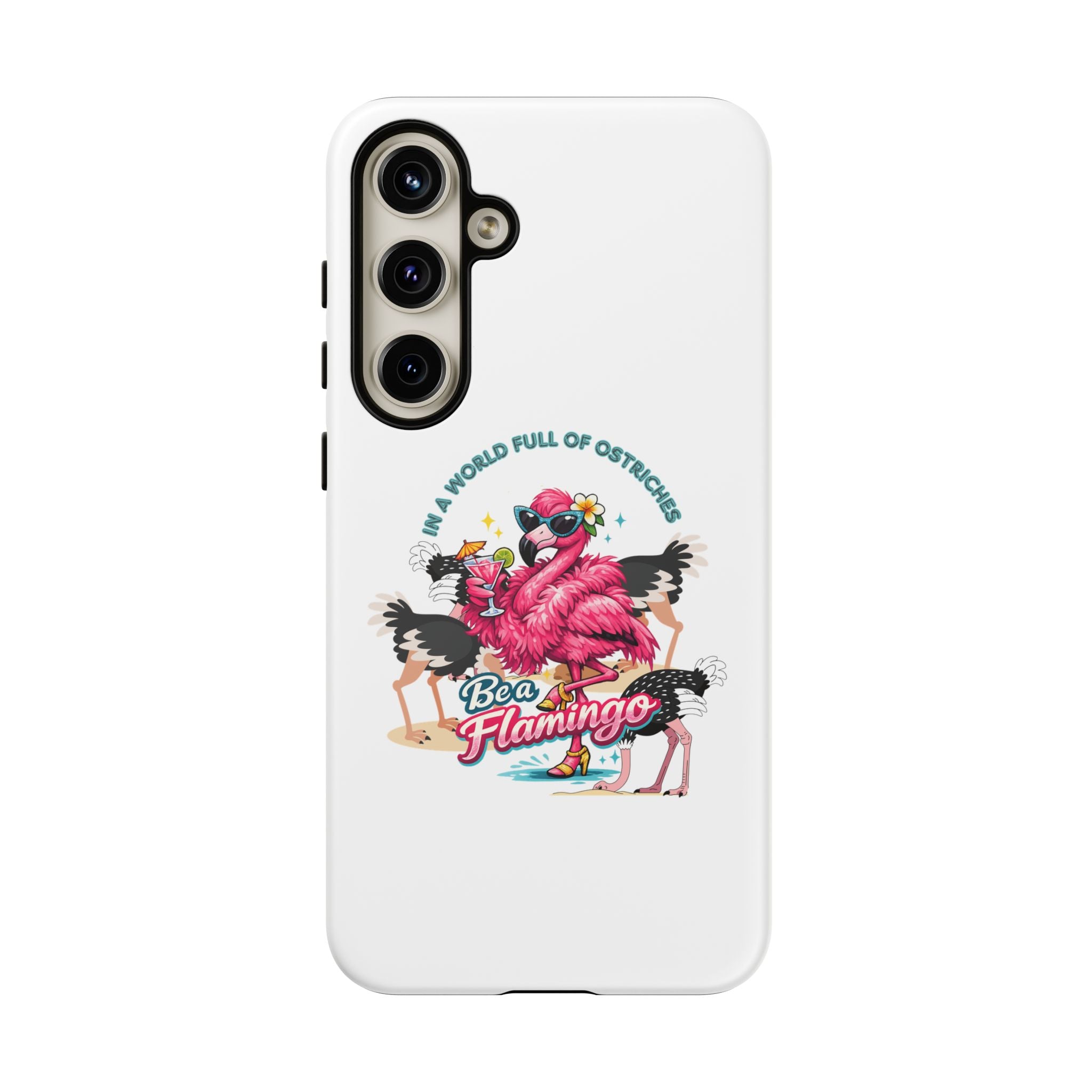 Phone Case — "Be a Flamingo" Retro Tropical Phone Case