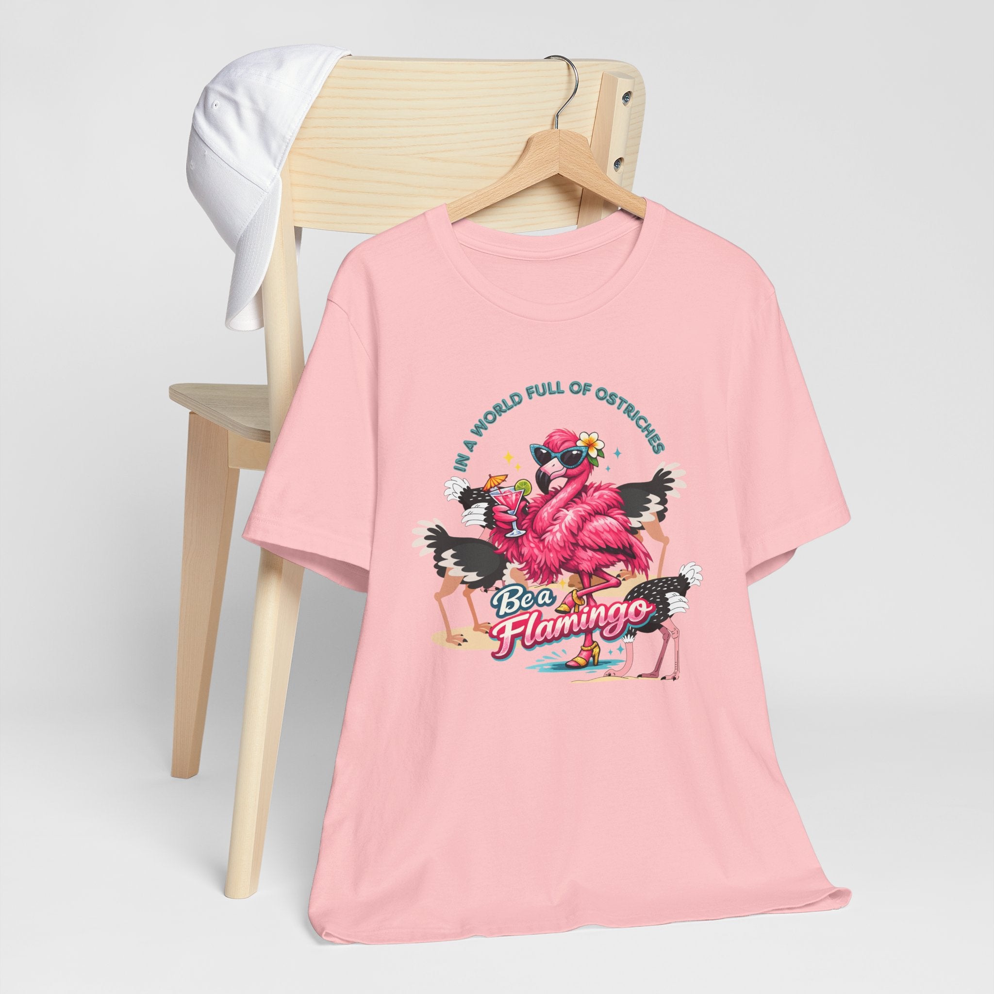 Be a Flamingo T-Shirt – Tropical Retro Graphic Tee