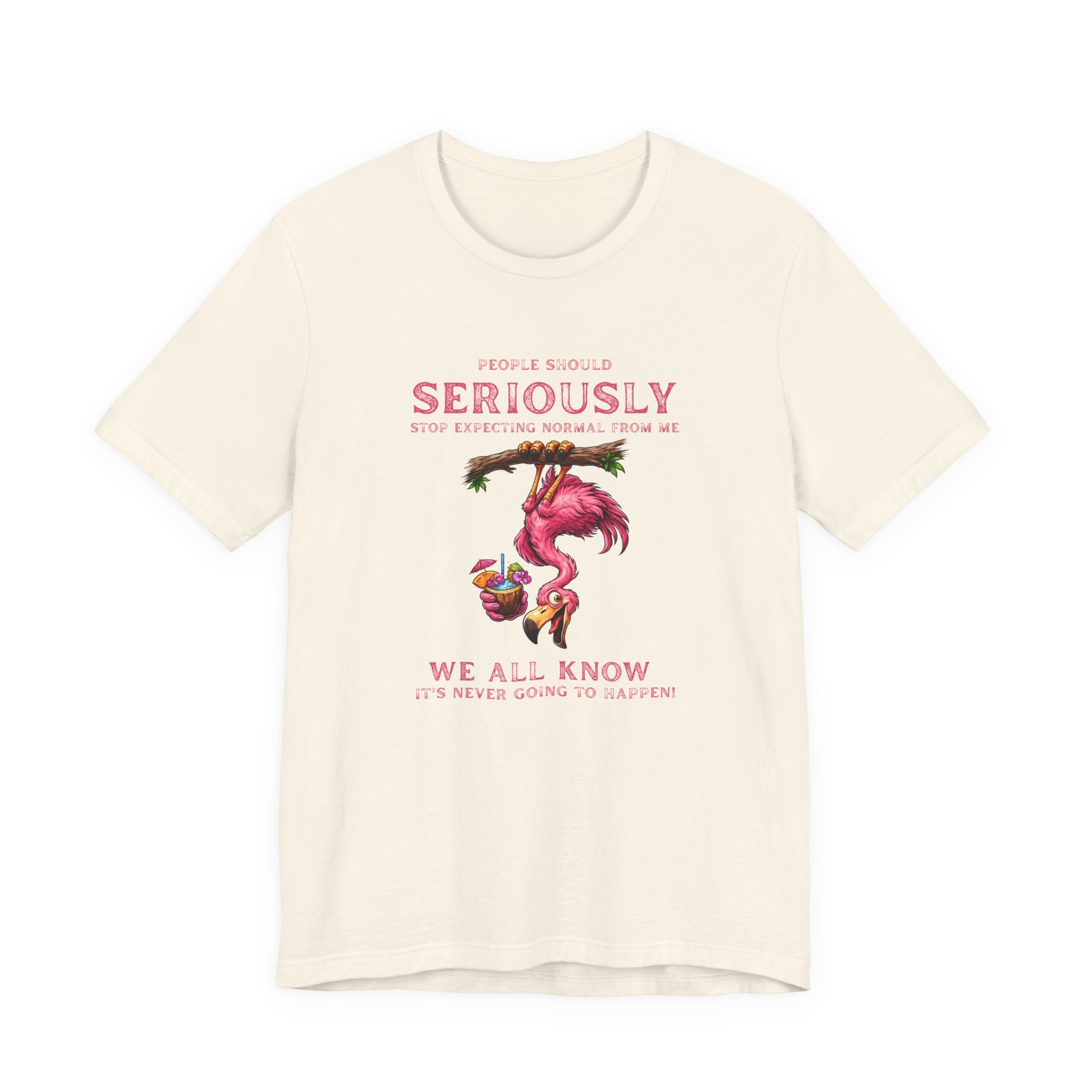 Flamingo Vibes Unisex Tee - We All Know It's Never Going to Happen Shirt