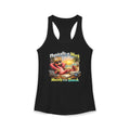 Physically at Work Mentally at the Beach Women's Racerback Tank - Funny Crab Graphic