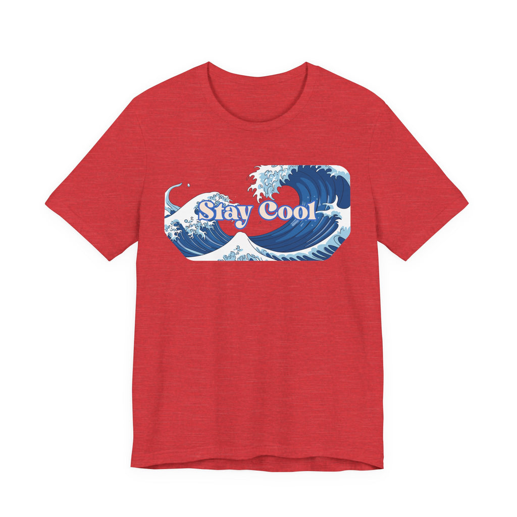 Stay Cool Wave T-Shirt — Vintage Japandi Ocean Graphic Tee Unisex