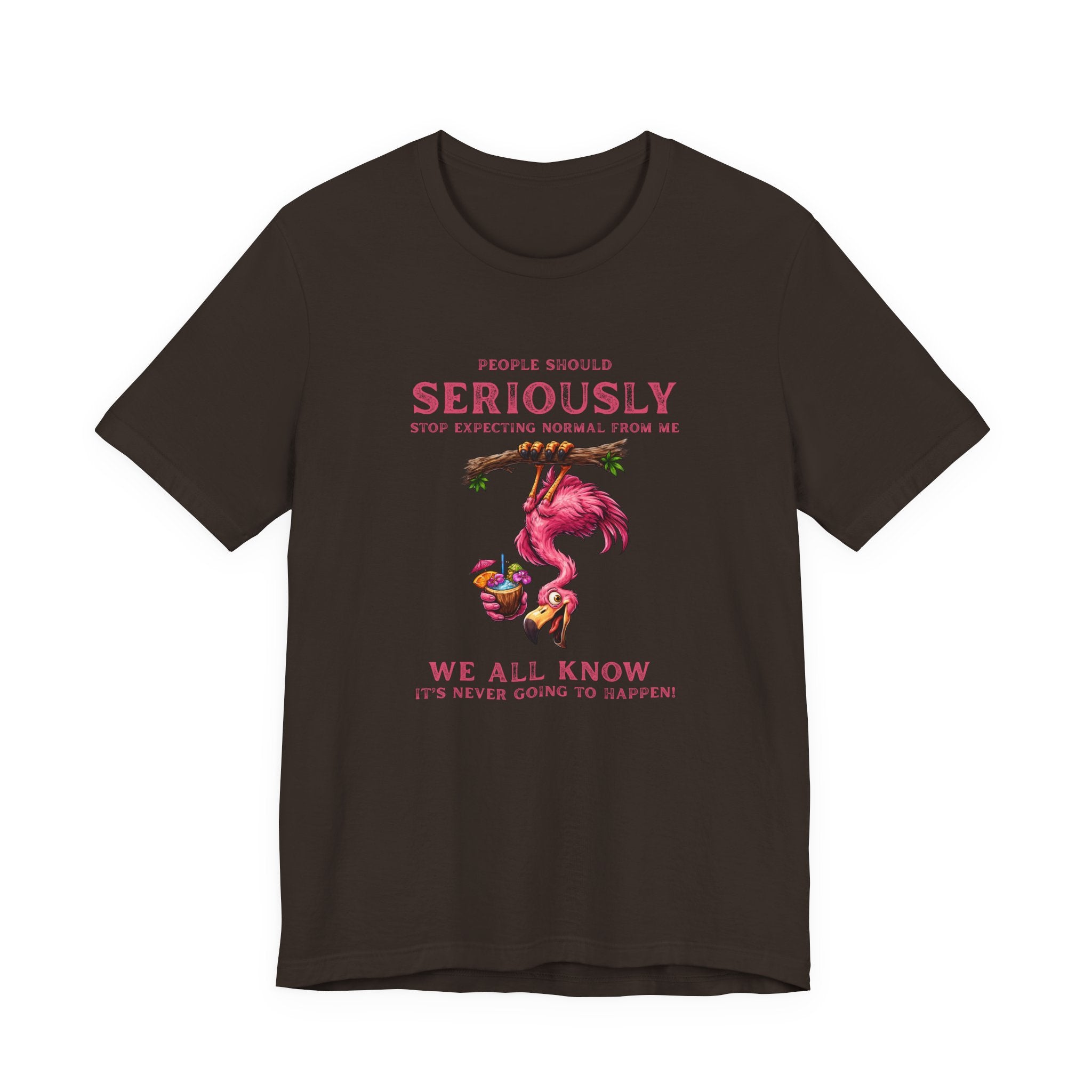 Flamingo Vibes Unisex Tee - We All Know It's Never Going to Happen Shirt
