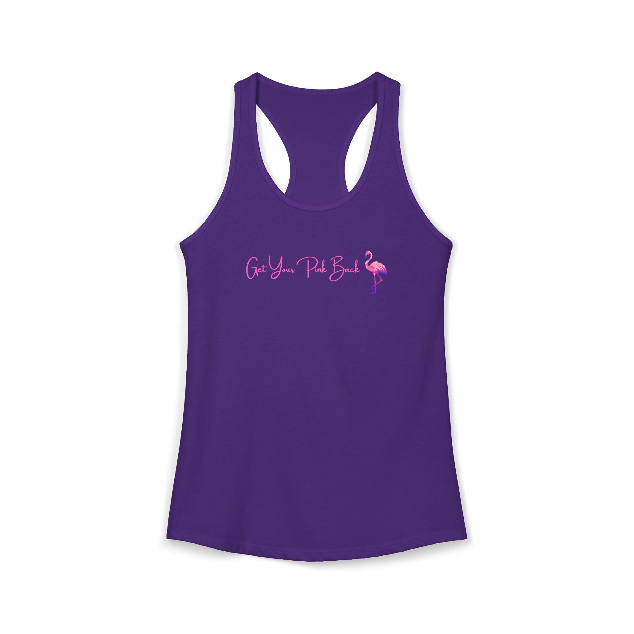Get Your Pink Back Women's Racerback Tank – Hot Pink Flamingo Strength Tee