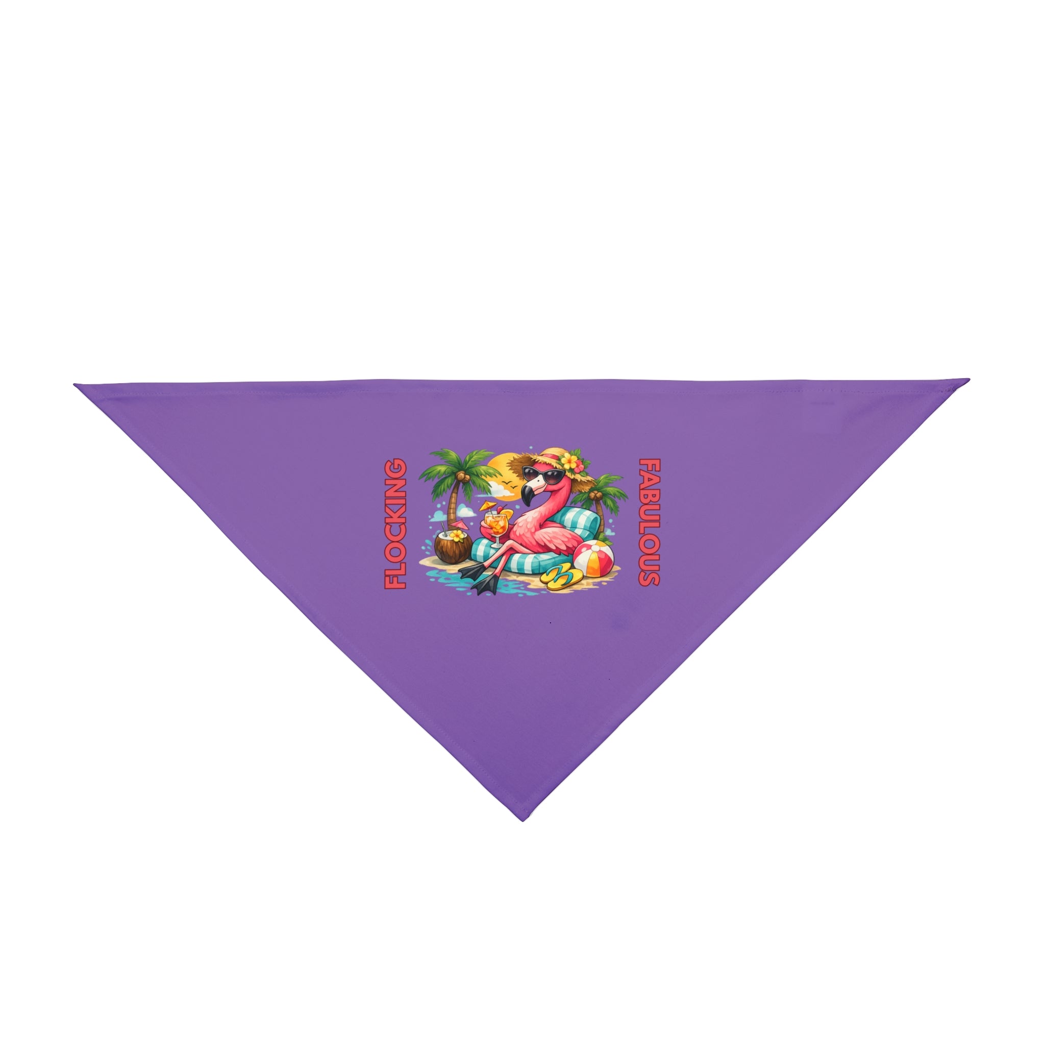 Tropical Flamingo Pet Bandana – Purple Flocking Fabulous Dog & Cat Accessory