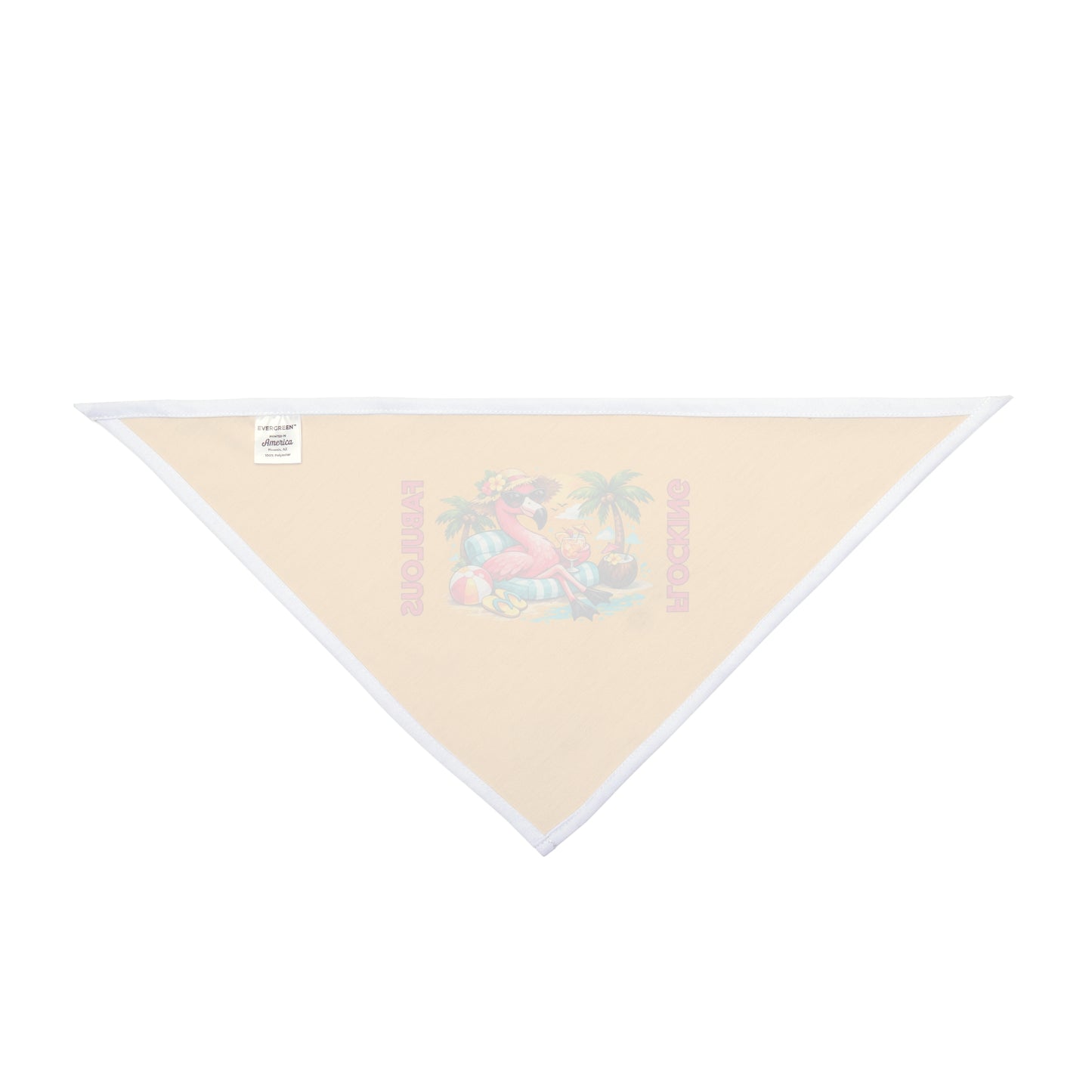 Tropical Flamingo Pet Bandana – Golden Yellow Flocking Fabulous Dog & Cat Accessory