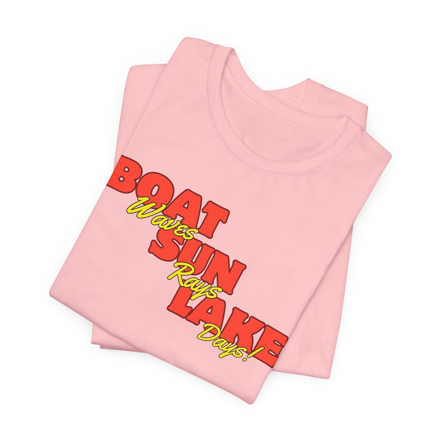 Boat Sun Lake Unisex T-Shirt - Vintage Retro Summer Lakeside Shirt