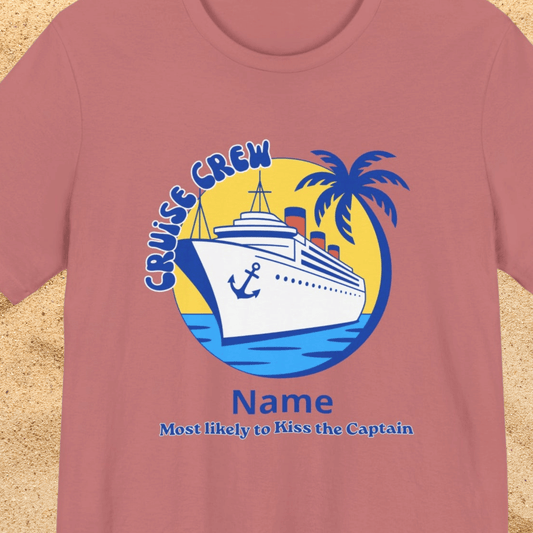 Cruise Crew - Most Likely to Kiss the Captain - Group Crew Unisex T-Shirt
