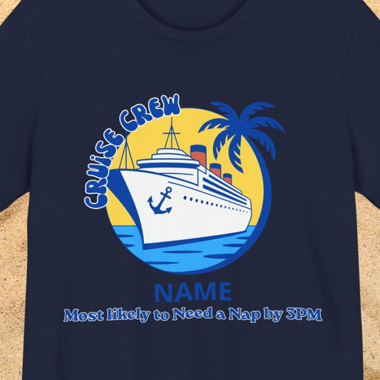 Cruise Crew - Most Likely to Need a Nap by 3PM - Group Crew Unisex T-Shirt
