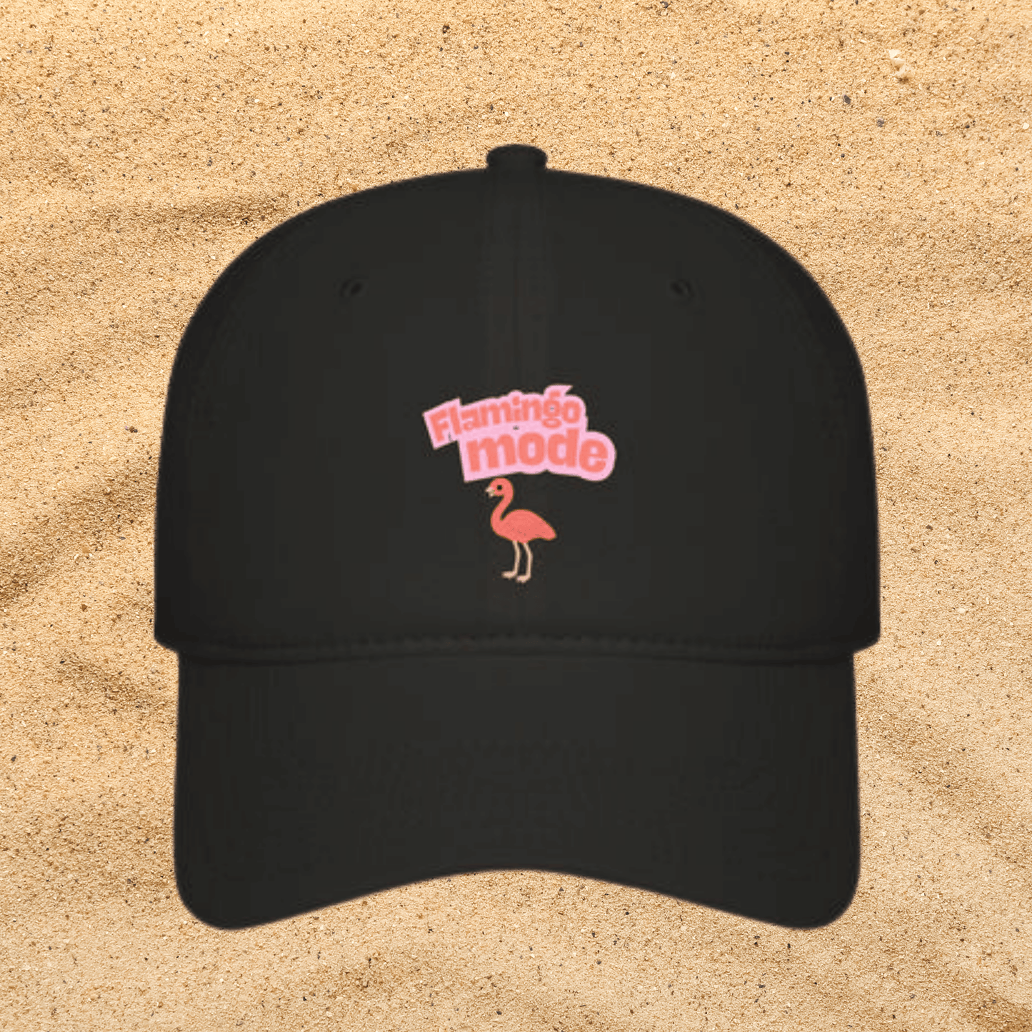 Flamingo Mode Low Profile Baseball Cap — Cute Pink Flamingo Hat