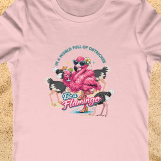 Flamingo Paradise Women's T-Shirt – Retro Pink Flamingo Graphic
