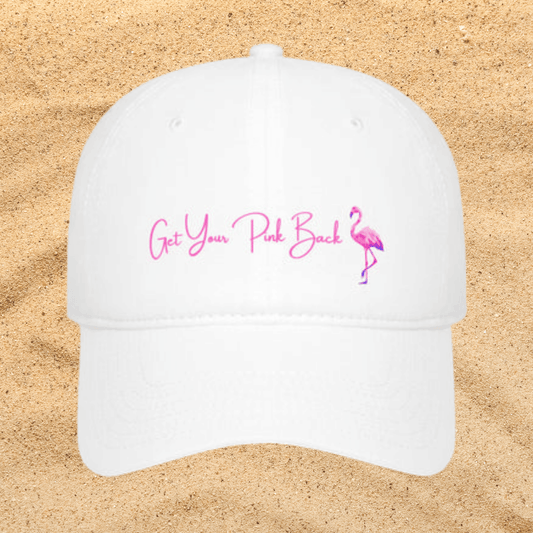 Get Your Pink Back Baseball Cap – Hot Pink Flamingo Strength Hat