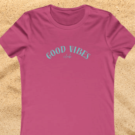 Good Vibes Women's Tee – Positive Graphic T-Shirt Beach / Lake