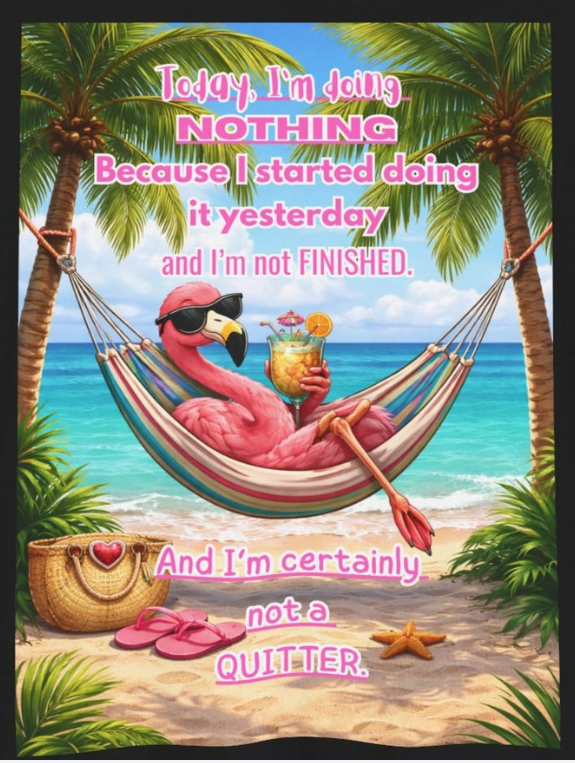 Relaxing Flamingo Hammock T-Shirt – Funny Lazy Day Unisex Tee