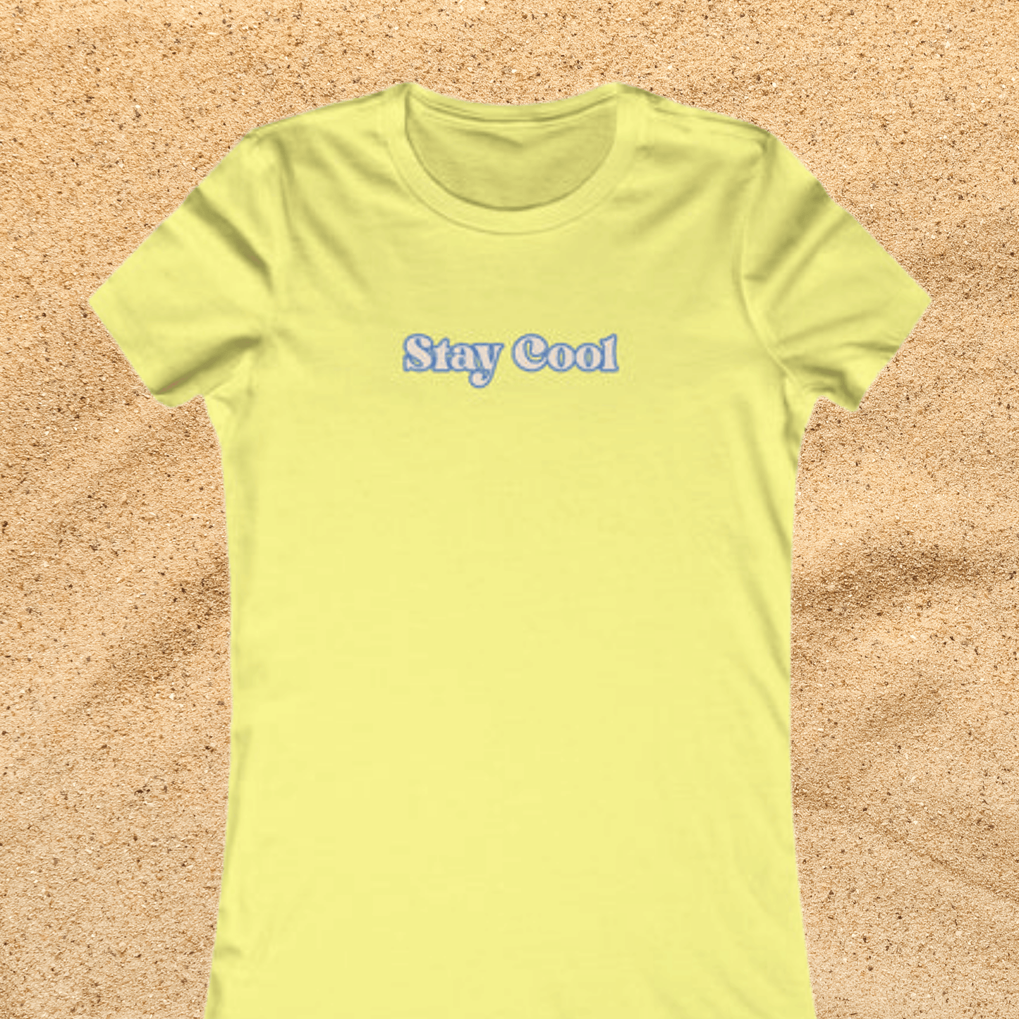 Stay Cool Women's Tee — Minimal Retro Script Graphic T-Shirt Beach / Lake